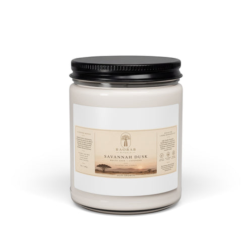 Baobab Rituals Savannah Dusk Soy Candle – White Sage + Lavender