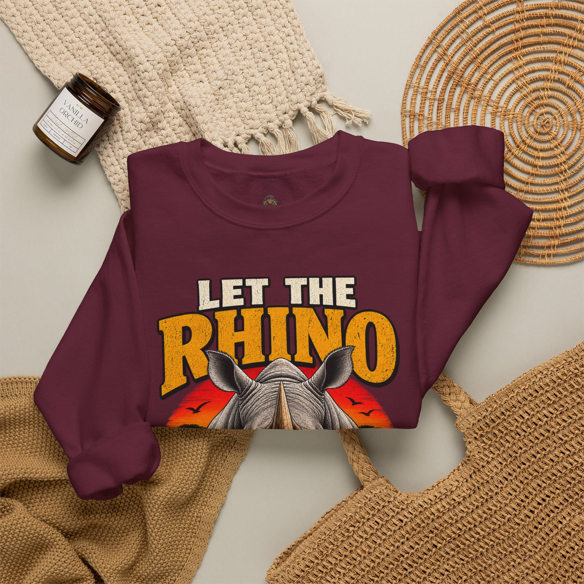 Let the Rhino Be Horny – Unisex Heavy Blend Crewneck Sweatshirt